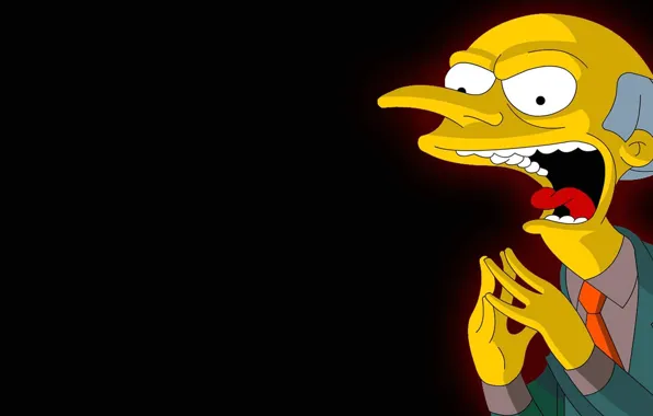 Симпсоны, Simpsons, ухмылка, хитрый, персонаж, злоба, Чарльз Монтгомери Бёрнс, Владелец Спрингфилдской атомной электростанции