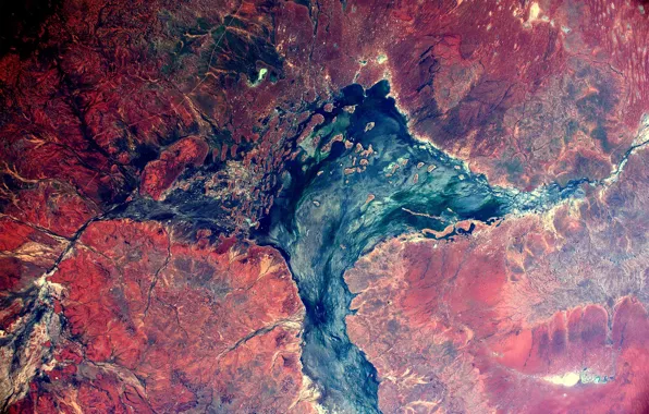 Космос, абстракция, земля, текстура, Австралия, вид сверху