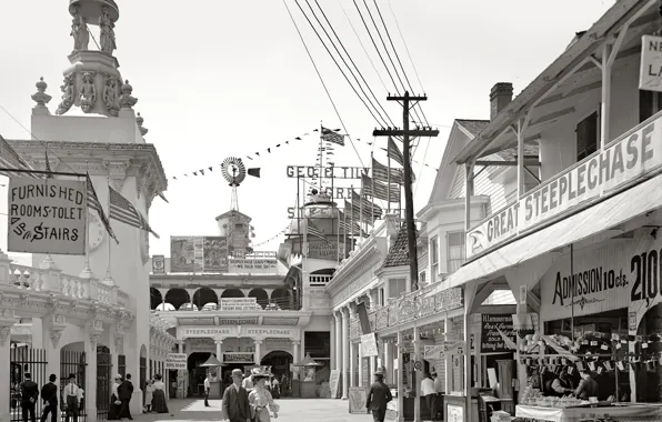 Нью-Йорк, Бруклин, США, 1903-й год, Кони-Айленд