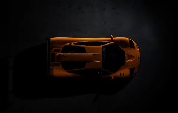 McLaren, чёрный фон, тёмный фон, above, F1LM