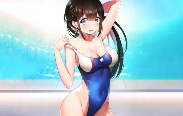 Girl, sexy, long hair, boobs, anime, beautiful, pretty, erotic