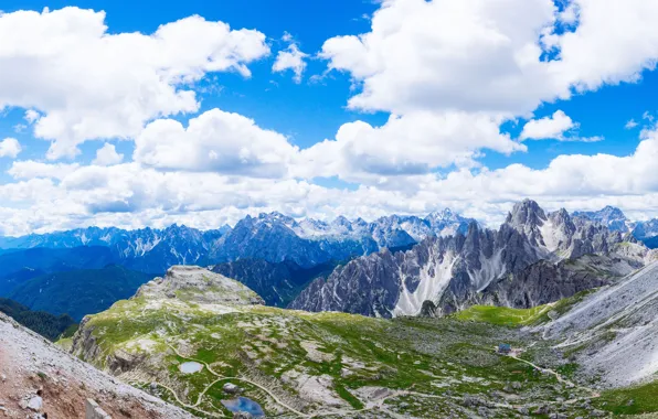 Картинка небо, горы, панорама