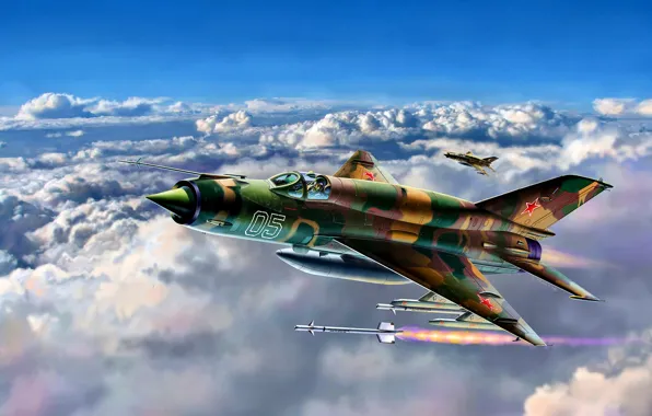 МиГ, ВВС СССР, модификация, МиГ-21СМТ, с более мощным двигателем, запасом топлива, и увеличенным