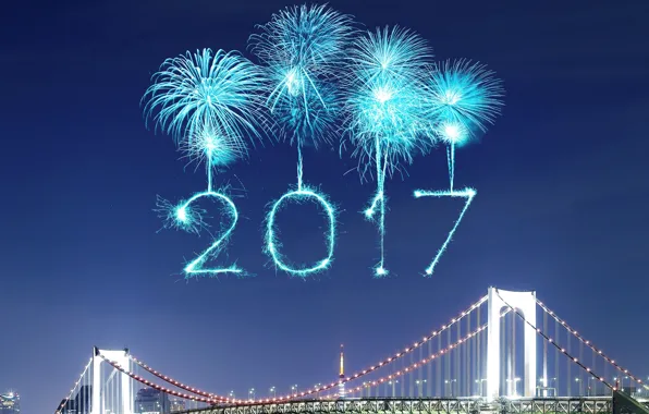 Картинка Новый Год, new year, happy, fireworks, 2017