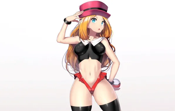 Girl, sexy, thighhighs, long hair, boobs, anime, beautiful, pretty