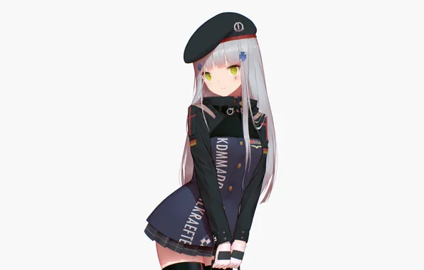 Girl, sexy, thighhighs, green eyes, long hair, anime, beautiful, pretty