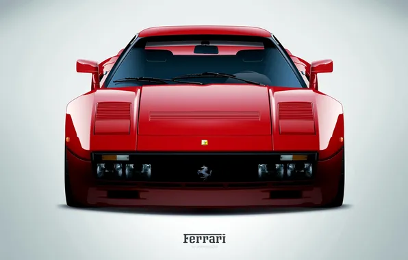 Ferrari, красная, gto, 288