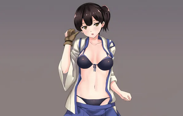 Girl, sexy, lingerie, pantsu, bra, cleavage, panties, brown eyes