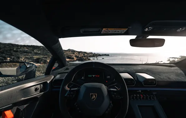 Lamborghini, Huracan, car interior, Lamborghini Huracan STO