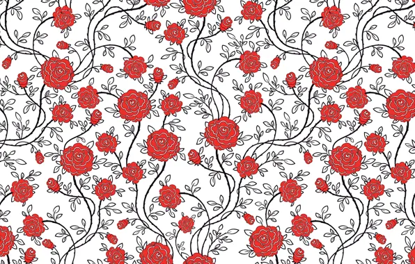 Картинка цветы, розы, текстура, pattern