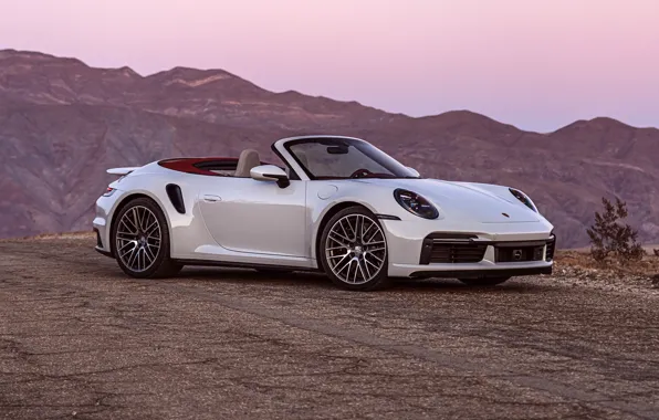 Горы, 911, Porsche, порше, Turbo, Cabriolet, 2021