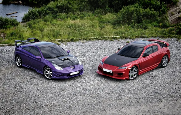 Mazda, toyota, мазда, тойота, celica, rx8, селика