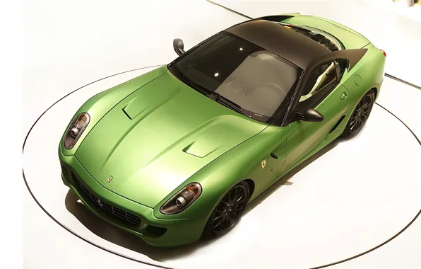 Картинка green, белый фон, ferrari, 599, зелёная, italianao