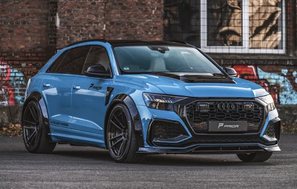 Audi, Blue, Prior Design, RS Q8, Audi RS Q8, Aerodynamic-Kit