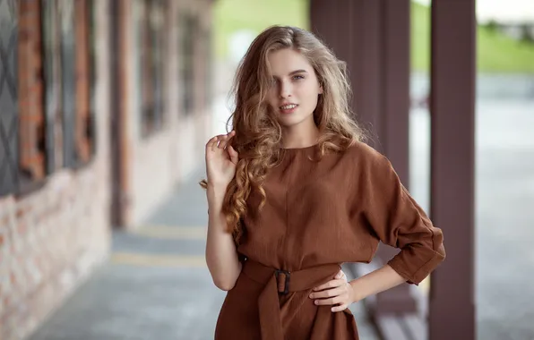 Girl, dress, woman, young, long-haired