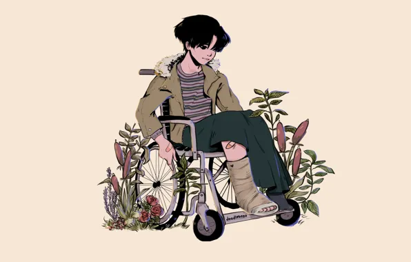 Парень, манга, инвалидная коляска, Убить сталкера, Юн Бум, Killing Stalking, Killing Seutoking