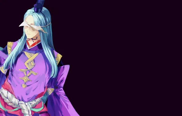 Маска, арт, парень, тёмный фон, Onmyouji, Onmyoji, Onmyouji (NetEase), Hangan