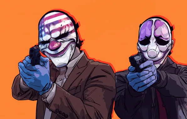 Gun, Houston, Dallas, Mask, PAYDAY 2