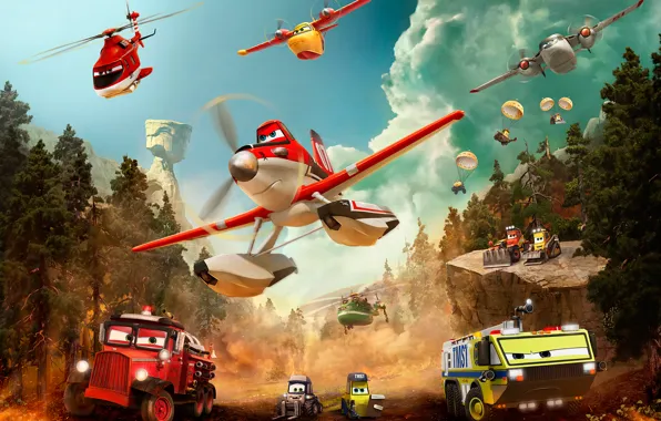 Картинка When others fly out, heroes fly in, Самолеты:Огонь и вода, Planes:Fire and Rescue
