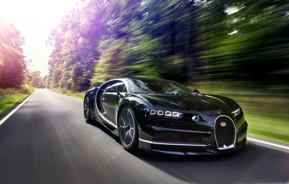 Картинка car, Bugatti, logo, supercar, speed, asphalt, Chiron, Bugatti Chiron