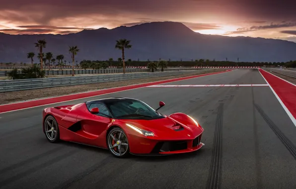 Car, авто, Ferrari, суперкар, red, феррари, track, LaFerrari