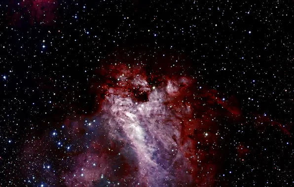 Chili, La Silla, Messier 17, Constellation of Sagittarius, The Omega Nebula, Star Forming Region, H …