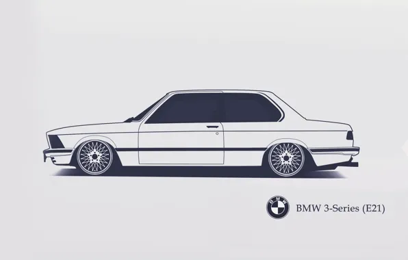 Картинка BMW, E21, Minimalistic, SrCky Design, 3-Series