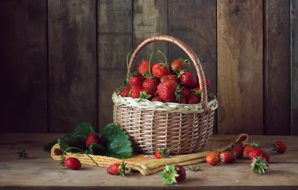 Ягоды, клубника, red, натюрморт, fresh, strawberry, still life, berries