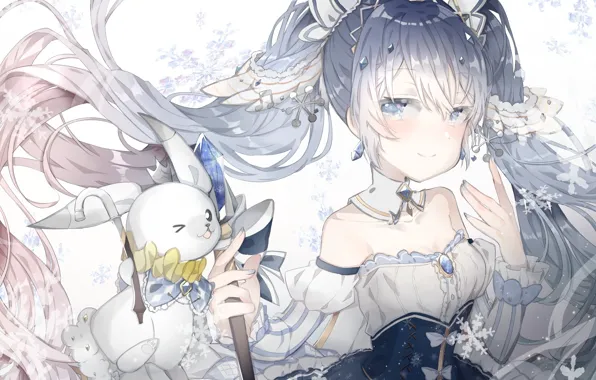Кролик, Hatsune Miku, Vocaloid, Вокалоид, Хатсуне Мику, yuki miku, yukine