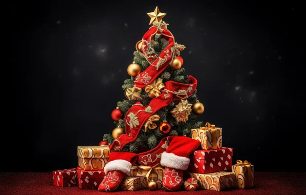 Картинка украшения, шары, елка, Новый Год, Рождество, подарки, new year, Christmas