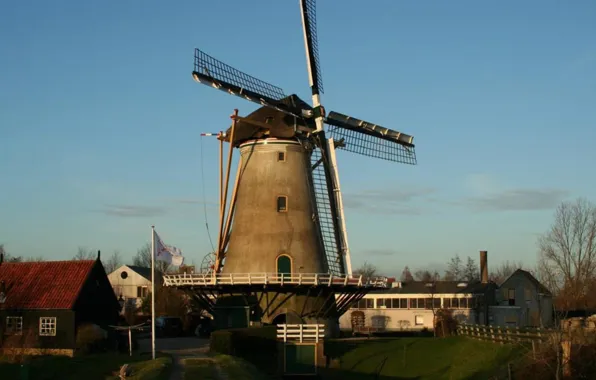 Windmill, the netherlands, windmill in Holland