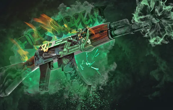 Green, Skin, CS:GO, Ak-47