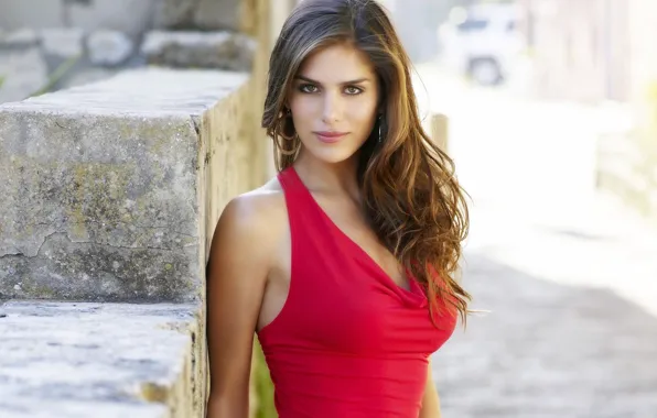 Девушка, модель, блузка, красная, Anahi Gonzales