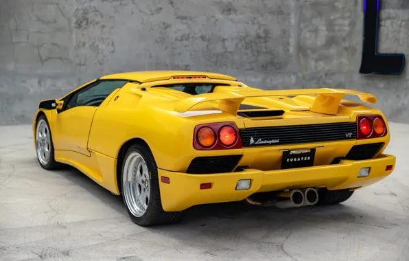 Lamborghini, ламбо, вид сзади, Diablo, Lamborghini Diablo VT Roadster