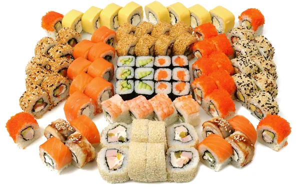 Рыба, икра, суши, роллы, морепродукты