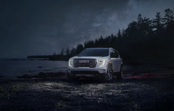 Машина, авто, пейзаж, ночь, GMC, Mid-Size SUV, 2025 GMC Acadia