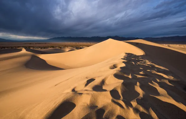 Песок, дюны, Калифорния, США, Death Valley