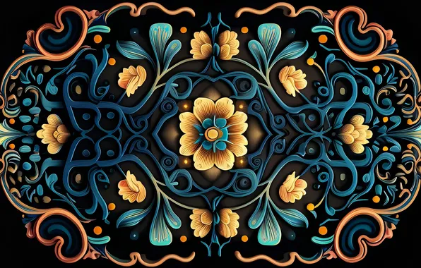 Цветы, узор, веточки