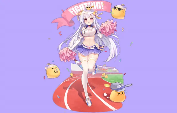Girl, sexy, thighhighs, long hair, boobs, anime, beautiful, red eyes