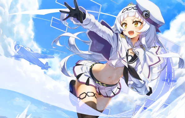 Girl, sexy, thighhighs, long hair, anime, beautiful, pretty, attractive