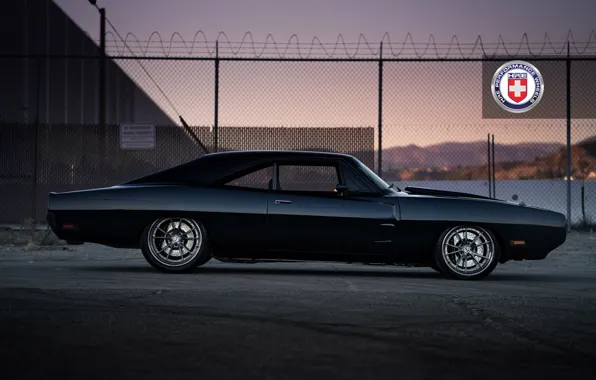 Картинка 1971, Dodge, Charger, with, HRE, Brushed, Tantrum, S104
