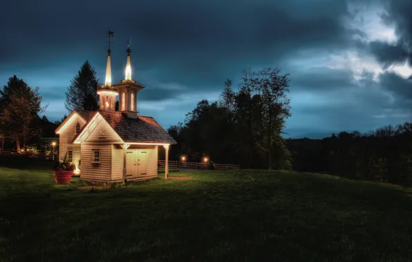 Картинка огни, вечер, Пенсильвания, West Donegal Township