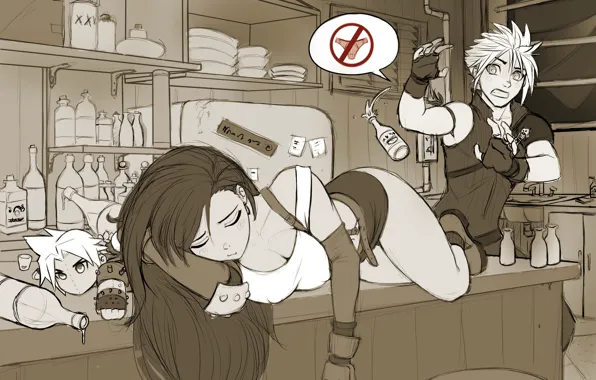Square enix, Final Fantasy VII, Cloud Strife, Tifa Lockhart