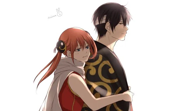 Аниме, арт, двое, Gintama