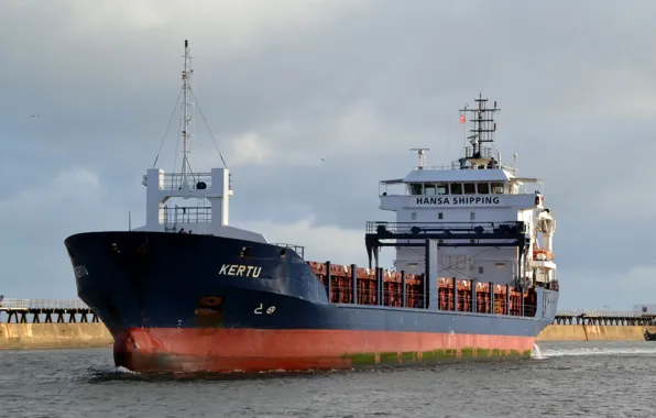 Картинка море, судно, рейс, контейнеровоз