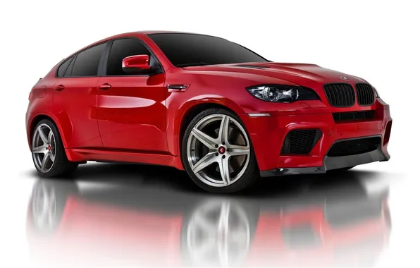 Красный, BMW, X6М