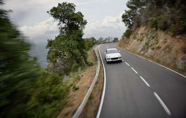 Картинка Porsche, road, Cayenne, Porsche Cayenne S E-Hybrid