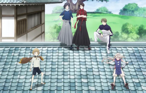Аниме, арт, парни, Touken ranbu, Танец Мечей