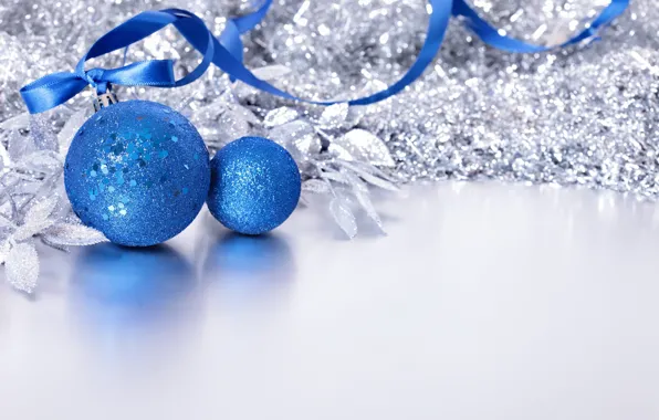 Шары, новый год, лента, декор