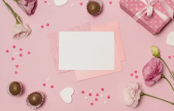Цветы, праздник, подарок, Candy, кофеты, Holiday, шоколадные, Happy